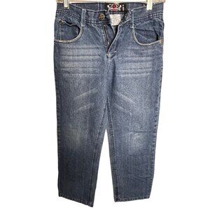 Vintage Boys Mecca Blue Denim  Jeans  Size 10  Husky RN110237 Zip
